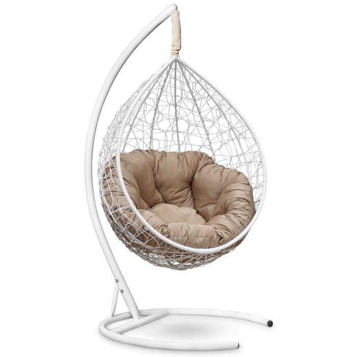 Подвесное кресло "SEVILLA VERDE" белое, бежевая подушка, стойка, 115х110х195см
Подвесное кресло "SEVILLA VERDE" белое, бежевая подушка, стойка, 115х110х195см