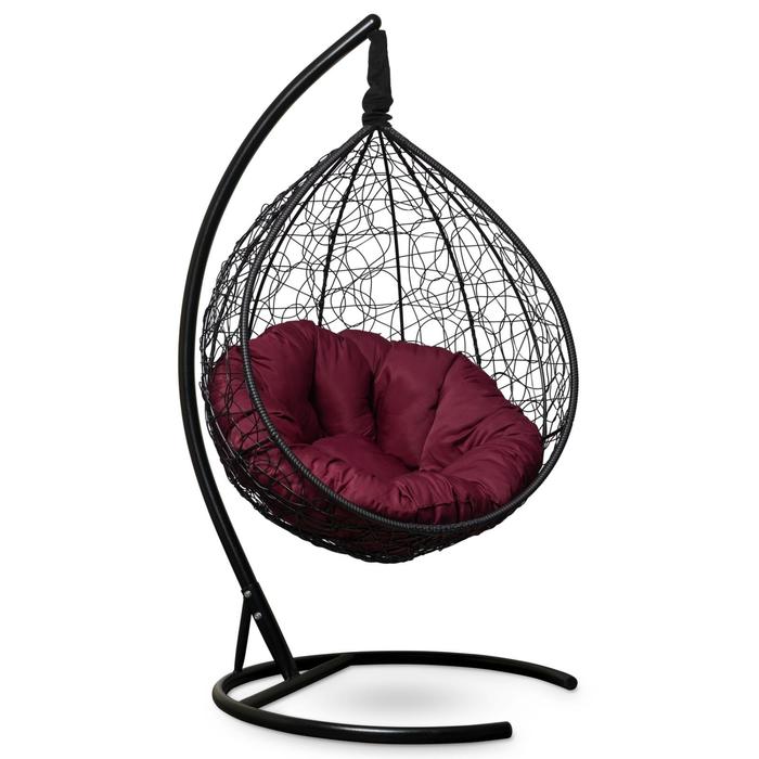 Подвесное кресло "SEVILLA VERDE" черное, бордовая подушка, стойка, 115х110х195см
Подвесное кресло "SEVILLA VERDE" черное, бордовая подушка, стойка, 115х110х195см