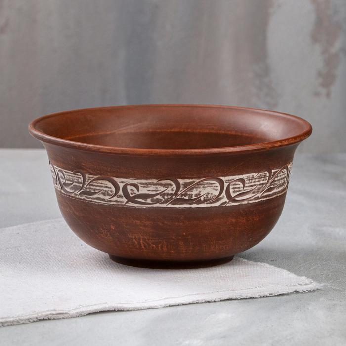 Миска "Резка", роспись ангобом, красная глина, 1 л
Миска "Резка", роспись ангобом, красная глина, 1 л