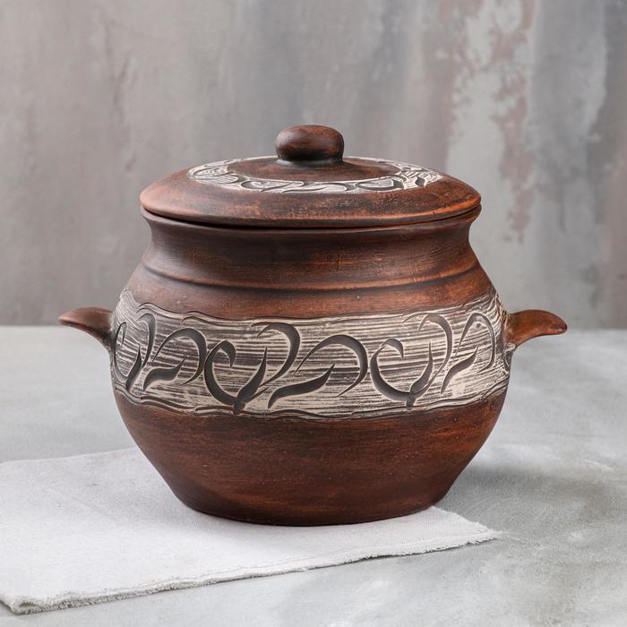 Супник "Классический", резка, роспись ангобом, красная глина, 3.5 л
Супник "Классический", резка, роспись ангобом, красная глина, 3.5 л