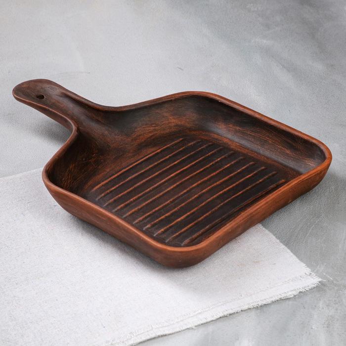 Сковорода для мясных изделий и бутербродов "Гриль", красная глина, 30х21х3.5 см
Сковорода для мясных изделий и бутербродов "Гриль", красная глина, 30х21х3.5 см