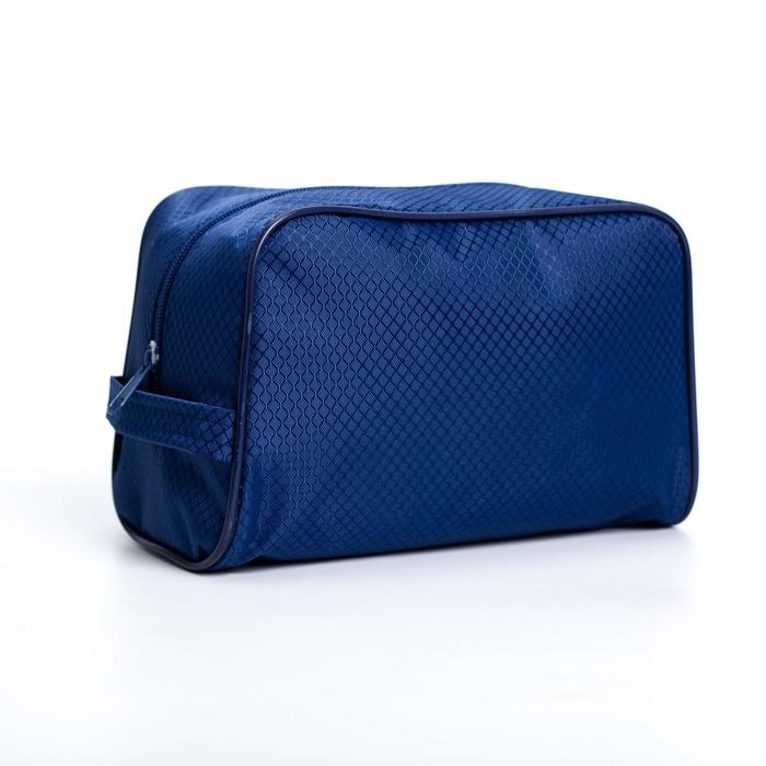 Косметичка дорожная, отдел на молнии, с подкладом, цвет синий 
Косметичка дорожная, отдел на молнии, с подкладом, цвет синий