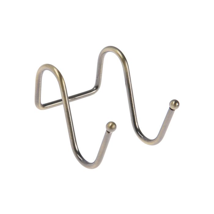 фото Крючок на рейлинг двойной, античная бронза