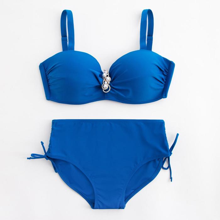 фото Купальник женский раздельный, цвет синий, размер 48