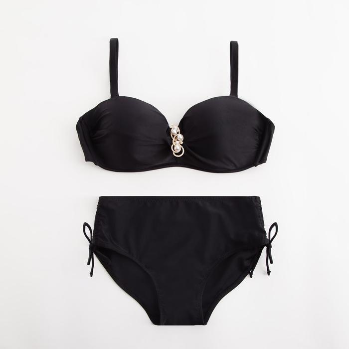 фото Купальник женский раздельный, цвет чёрный, размер 50