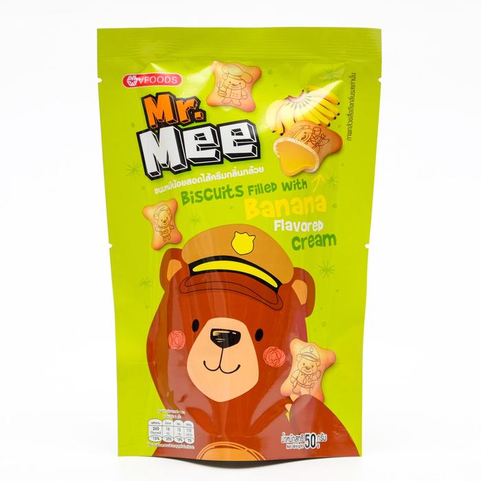 Печенье бисквитное Mr. Mее с банановым кремом, 50 г
Печенье бисквитное Mr. Mее с банановым кремом, 50 г
