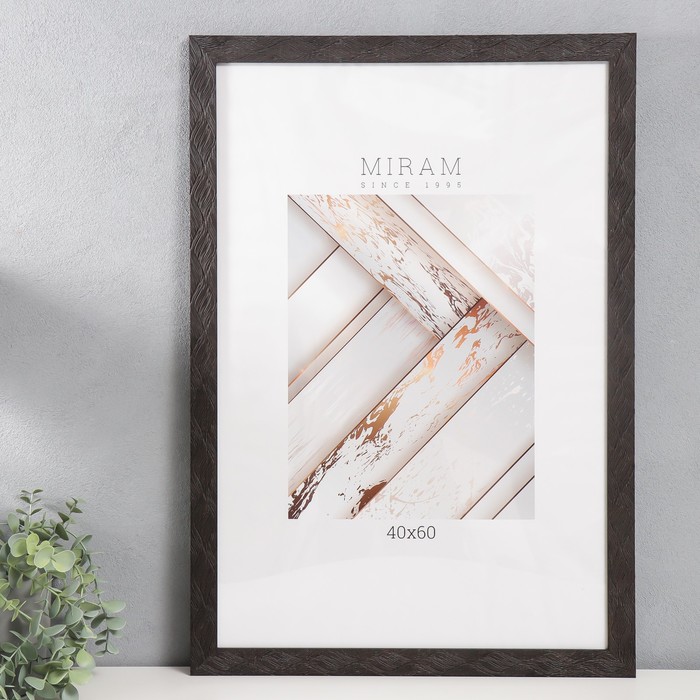 Фоторамка пластик Gallery 40х60 см, 651647 тёмно-коричневый (пластиковый экран)
Фоторамка пластик Gallery 40х60 см, 651647 тёмно-коричневый (пластиковый экран)