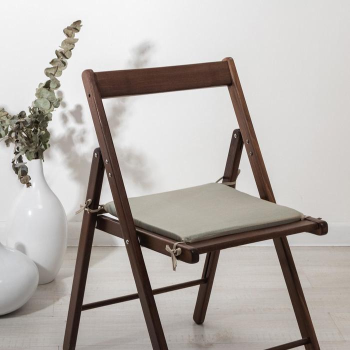 фото Сидушка на стул «бамбук», светло-серый, 34х34х1,5 см witerra