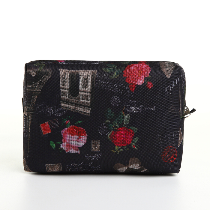 фото Косметичка на молнии, цвет чёрный