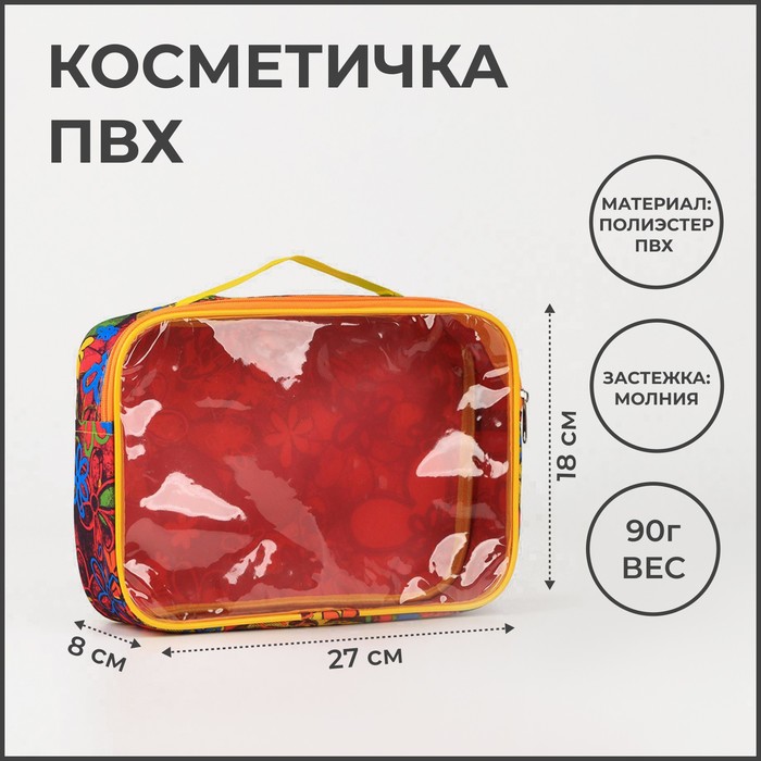 фото Косметичка, отдел на молнии, цвет белый