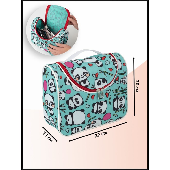 фото Косметичка на молнии, цвет бирюзовый