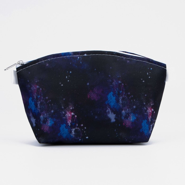 фото Косметичка на молнии, цвет чёрный/синий
