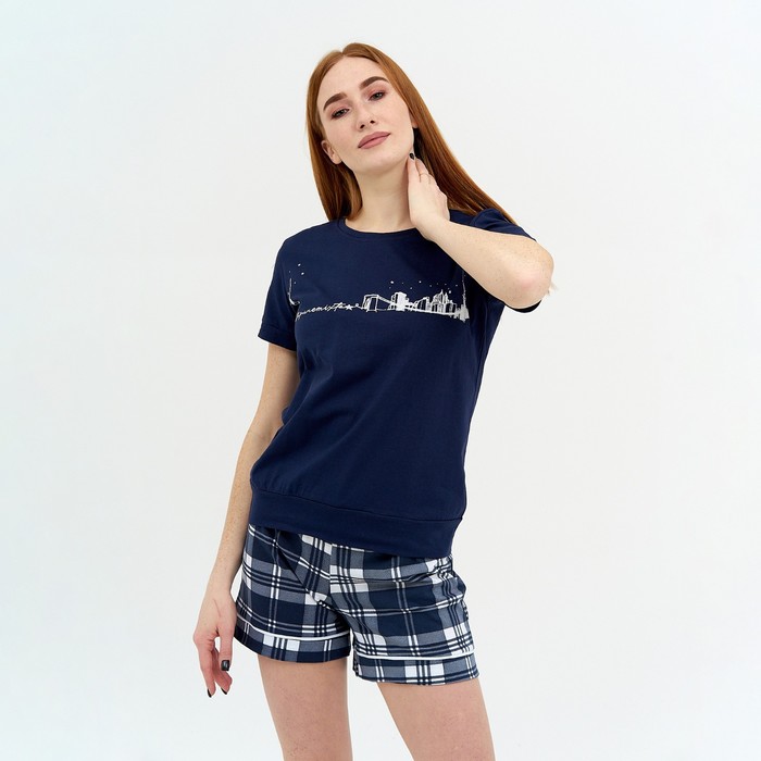 Комплект женский (футболка, шорты), цвет синий, размер 46
Комплект женский (футболка, шорты), цвет синий, размер 46