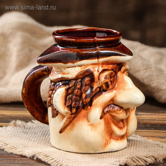 Бокал для пива "Пират", с приколом, керамика, 0.5 л
Бокал для пива "Пират", с приколом, керамика, 0.5 л