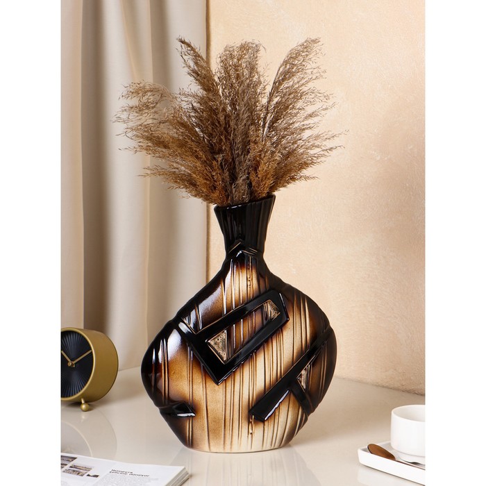 Ваза керамическая "Аманда", настольная, коричневая, 35 см
Ваза керамическая "Аманда", настольная, коричневая, 35 см