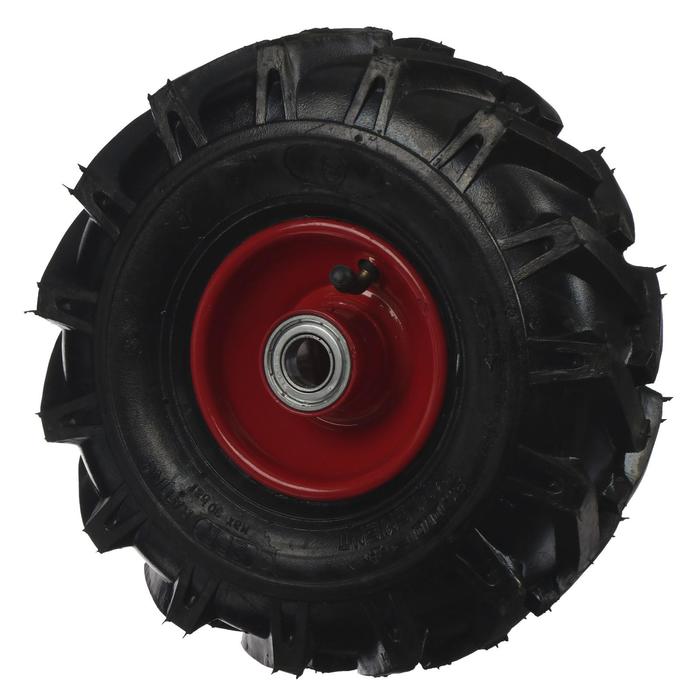 Колесо пневматическое с грунтозахватами, d = 270 мм, ступица: диаметр 20 мм, длина 75 мм 
Колесо пневматическое с грунтозахватами, d = 270 мм, ступица: диаметр 20 мм, длина 75 мм