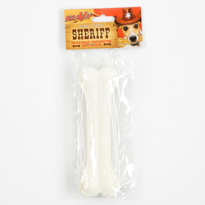 Лакомство БРАВА Sheriff для собак кость из жил, белая 6" 15см, 80-85 г
Лакомство БРАВА Sheriff для собак кость из жил, белая 6" 15см, 80-85 г