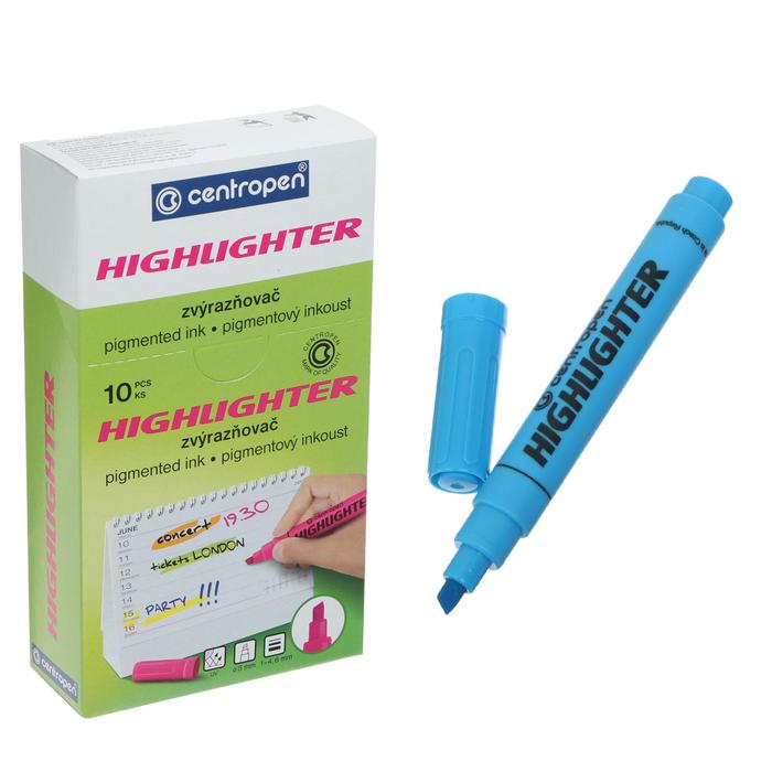 Маркер текстовыделитель, Centropen Highlighter 8552, 5.0 мм, синий 
Маркер текстовыделитель, Centropen Highlighter 8552, 5.0 мм, синий