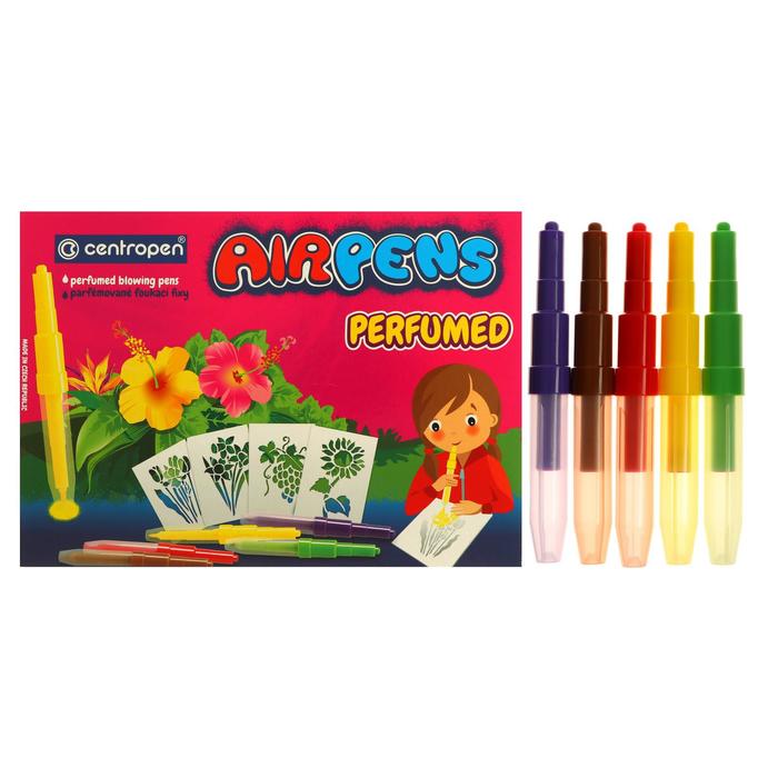 Фломастеры-блопены 5 цветов, Centropen 1589/05 Fruit and Flowers AirPens, ароматизированные
Фломастеры-блопены 5 цветов, Centropen 1589/05 Fruit and Flowers AirPens, ароматизированные