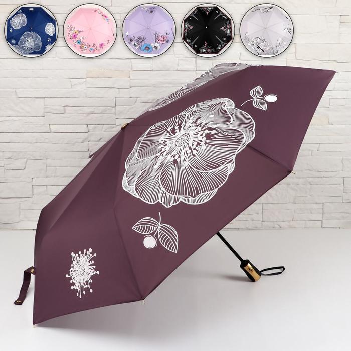 Зонт автоматический «Цветы», 3 сложения, 8 спиц, R = 52 см, цвет МИКС
Зонт автоматический «Цветы», 3 сложения, 8 спиц, R = 52 см, цвет МИКС