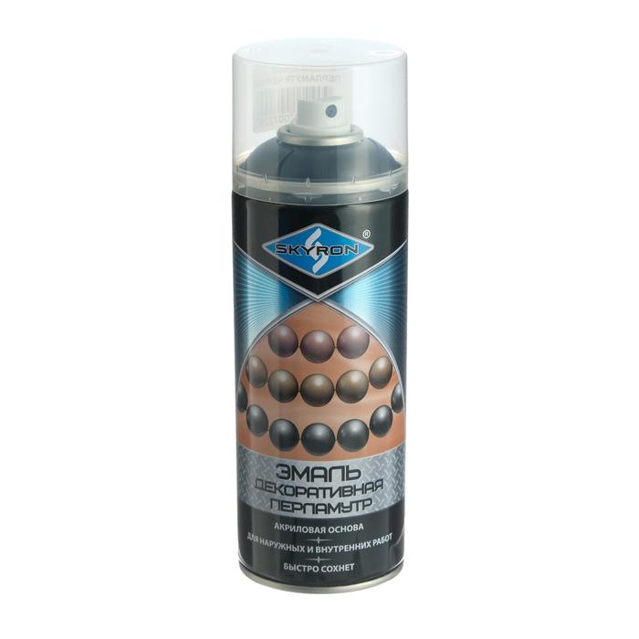 Эмаль универсальная акриловая SKYRON, черная перламутровая, 520 мл.
Эмаль универсальная акриловая SKYRON, черная перламутровая, 520 мл.