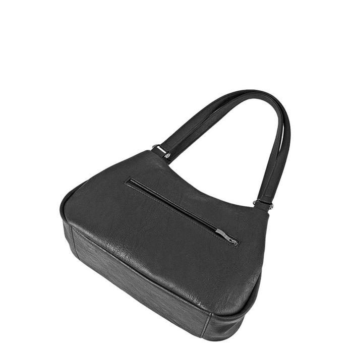 фото Сумка мешок иск.кожа, отдел на молнии, цвет черный 25х11х21см bagsland