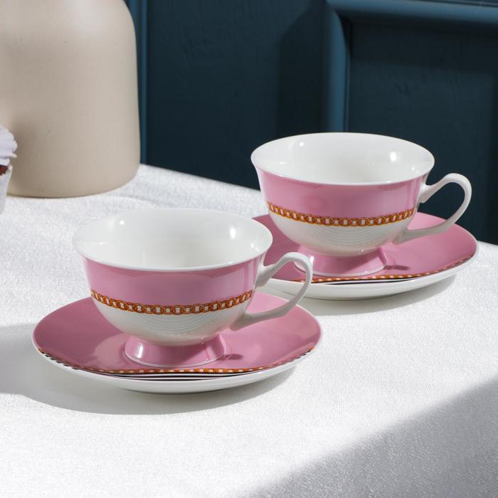 Набор чайный Magistro «Миледи», 2 чашки 240 мл, 2 блюдца d=14 см
Набор чайный Magistro «Миледи», 2 чашки 240 мл, 2 блюдца d=14 см