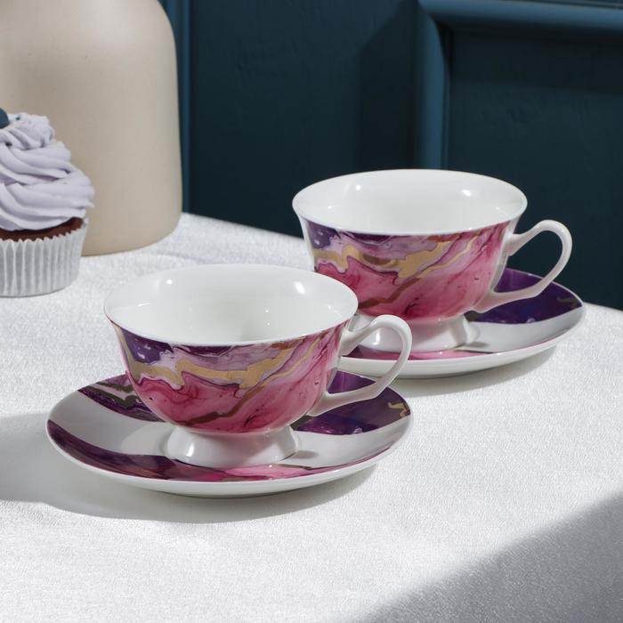 Набор чайный Magistro «Закат», 2 чашки 240 мл, 2 блюдца d=14 см
Набор чайный Magistro «Закат», 2 чашки 240 мл, 2 блюдца d=14 см