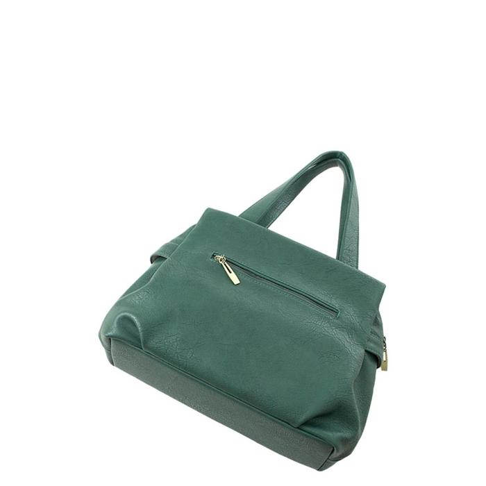 фото Сумка тоут иск.кожа, отдел на молнии, цвет зеленый 30х9,525 bagsland