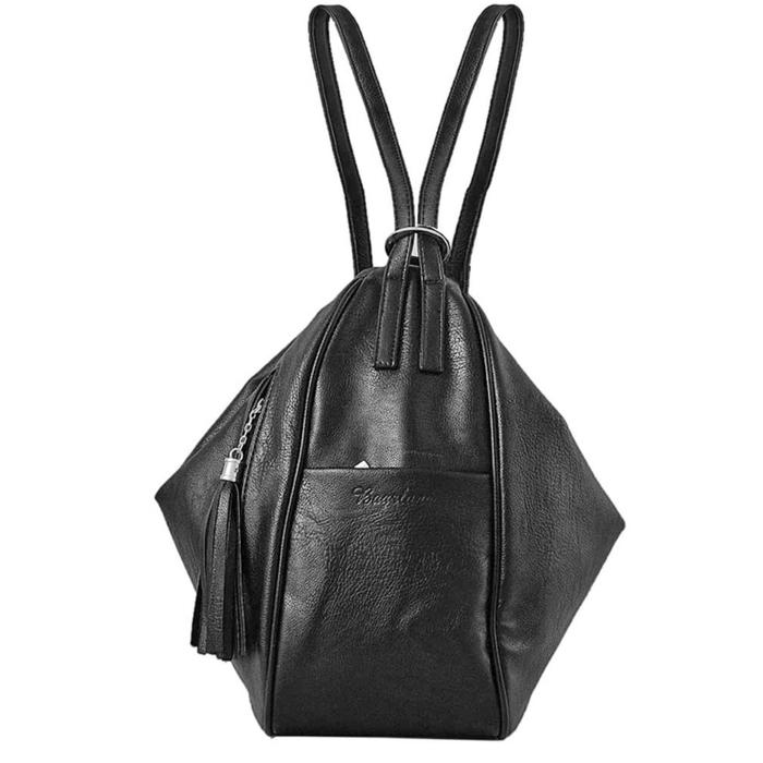 фото Сумка мешок иск.кожа, отдел на молнии, цвет черный 27х15,5х33см bagsland