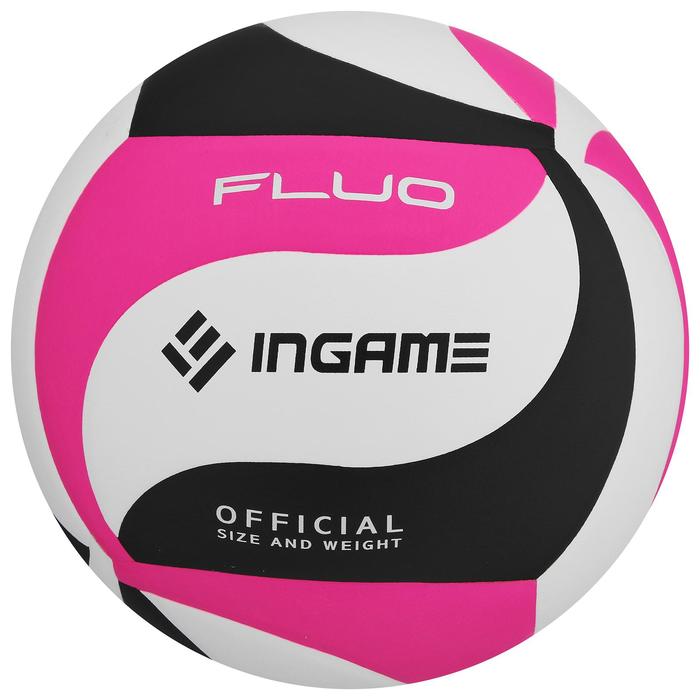 фото Мяч волейбольный ingame fluo черно-бело-розовый