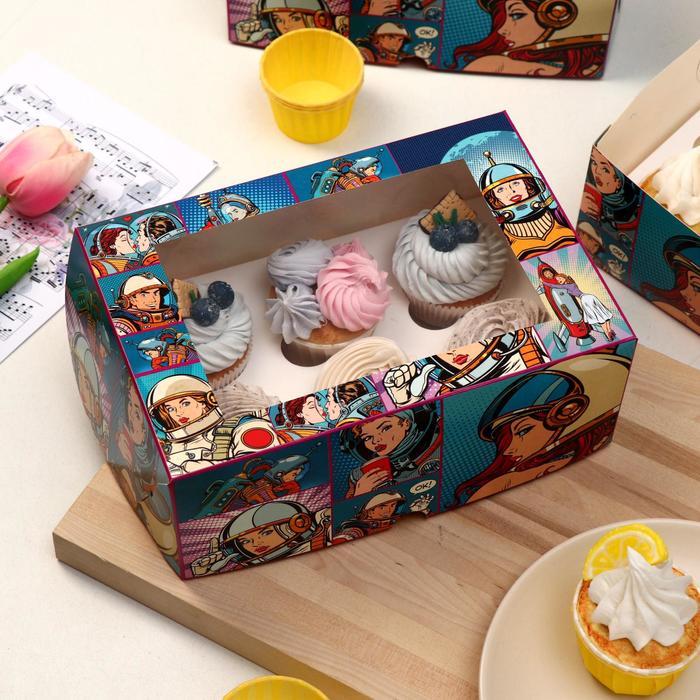 Упаковка на 6 капкейков "Космос", с окном, 25 х 17 х 10 см
Упаковка на 6 капкейков "Космос", с окном, 25 х 17 х 10 см