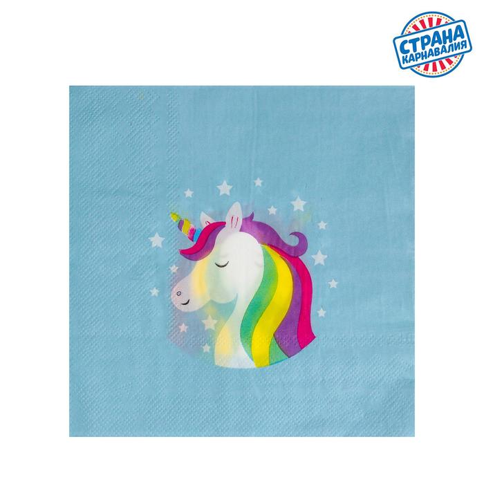 Салфетки бумажные «Белый единорог», 33х33 см, набор 20 шт. 
Салфетки бумажные «Белый единорог», 33х33 см, набор 20 шт.