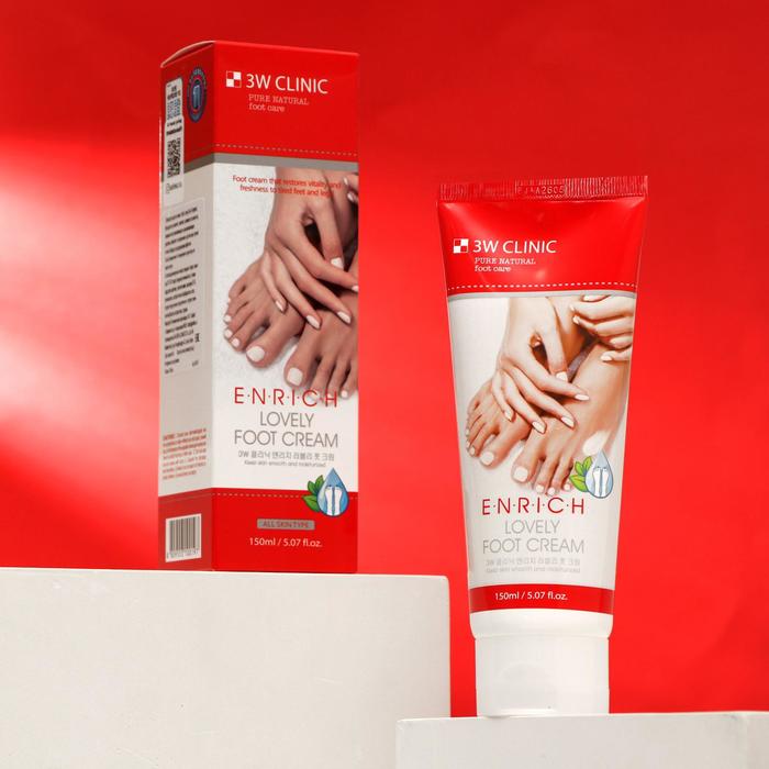 Крем для ног 3W CLINIC Enrich Lovely Foot Treatment, 150 мл
Крем для ног 3W CLINIC Enrich Lovely Foot Treatment, 150 мл