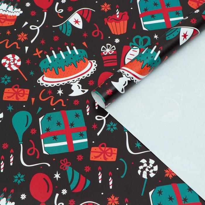 Бумага упаковочная глянцевая "Тортики", 70 х 100 см
Бумага упаковочная глянцевая "Тортики", 70 х 100 см