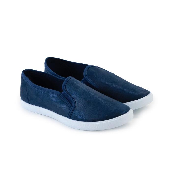 фото Слипоны женские, цвет синий, размер 37 ex-tim