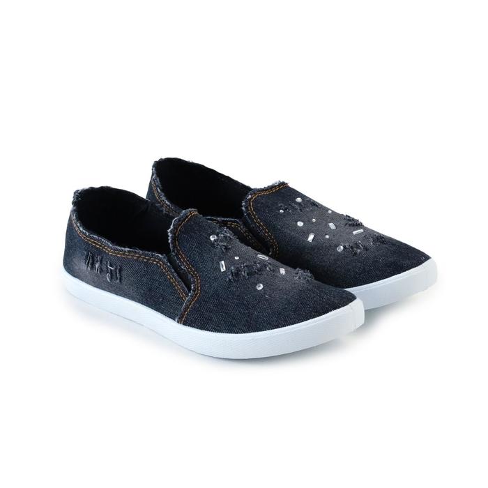 фото Слипоны женские, цвет серый, размер 40 ex-tim