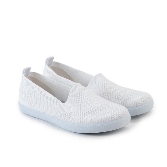 фото Слипоны женские, цвет белый, размер 36 ex-tim