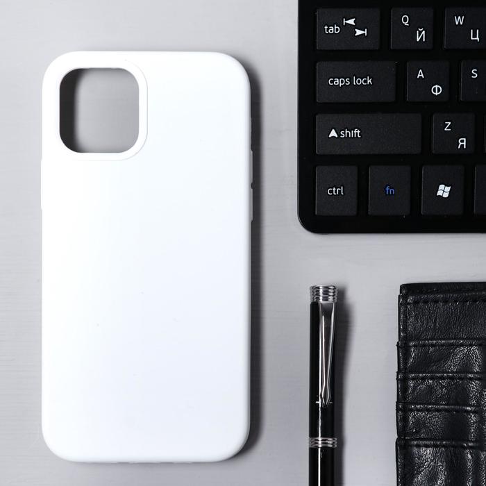 Чехол Krutoff, для iPhone 12/12 Pro, матовый, белый 
Чехол Krutoff, для iPhone 12/12 Pro, матовый, белый