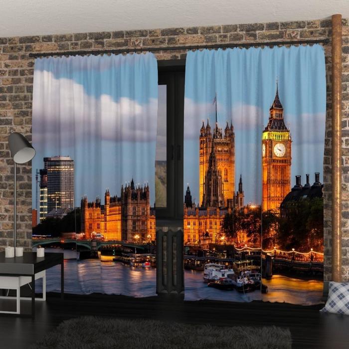 Фотошторы «Биг-Бен и Вестминстерский мост», размер 145х260 см, блэкаут 
Фотошторы «Биг-Бен и Вестминстерский мост», размер 145х260 см, блэкаут