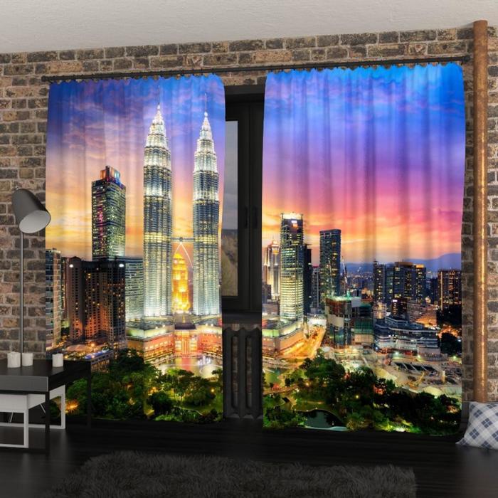 Фотошторы «Вечерний Куала-Лумпур», размер 145х260 см, блэкаут
Фотошторы «Вечерний Куала-Лумпур», размер 145х260 см, блэкаут