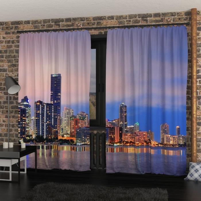 Фотошторы «Майами ночью», размер 145х260 см, блэкаут
Фотошторы «Майами ночью», размер 145х260 см, блэкаут