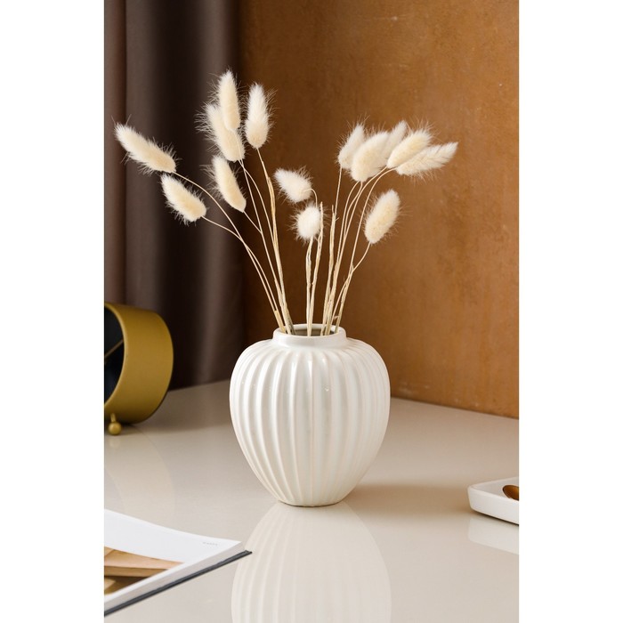 Ваза керамическая "Шарик", настольная, глянец, белая, 14 см
Ваза керамическая "Шарик", настольная, глянец, белая, 14 см