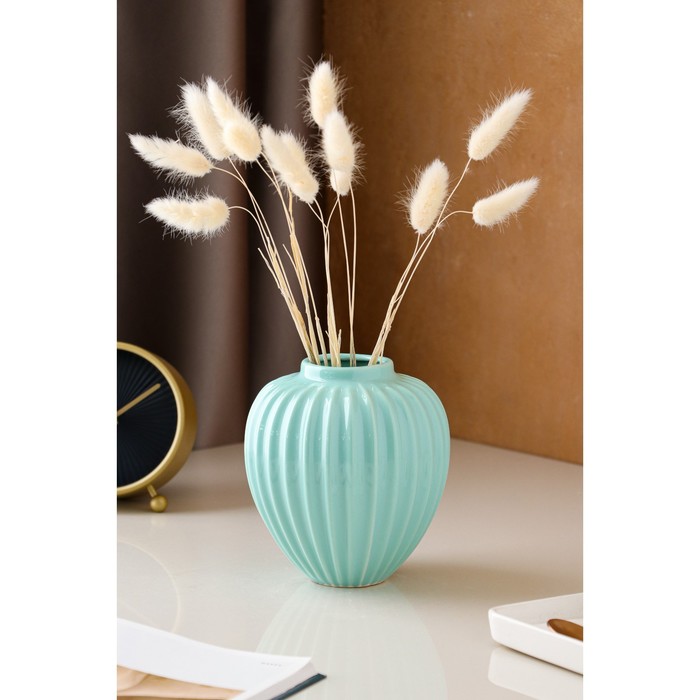 Ваза керамическая "Шарик", настольная, глянец, бирюзовая, 14 см
Ваза керамическая "Шарик", настольная, глянец, бирюзовая, 14 см