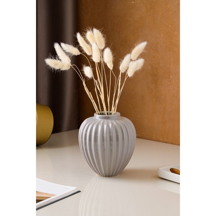 Ваза керамическая "Шарик", настольная, глянец, серая, 14 см
Ваза керамическая "Шарик", настольная, глянец, серая, 14 см