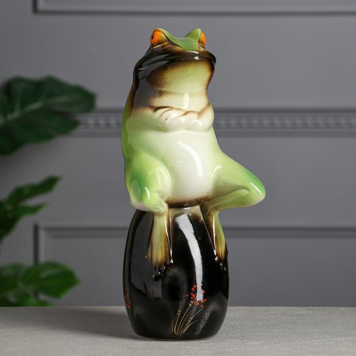 Копилка "Лягушка на камне", зеленая, керамика, 35 см
Копилка "Лягушка на камне", зеленая, керамика, 35 см