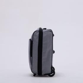 Чемодан малый 20", отдел на молнии, с расширением, наружный карман, 2 колеса, цвет чёрный/белый
Чемодан малый 20", отдел на молнии, с расширением, наружный карман, 2 колеса, цвет чёрный/белый