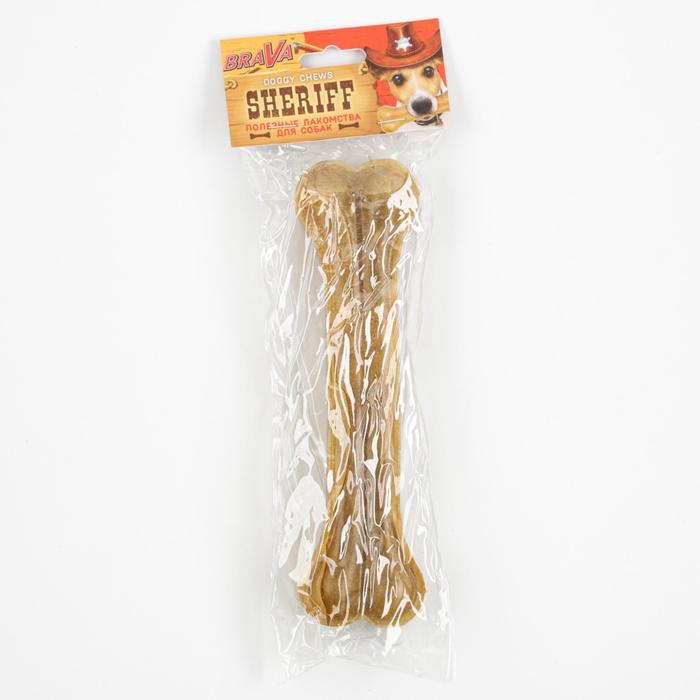 Сыромятная прессованная косточка BraVa Sheriff 8" 20см, 145-150 г
Сыромятная прессованная косточка BraVa Sheriff 8" 20см, 145-150 г