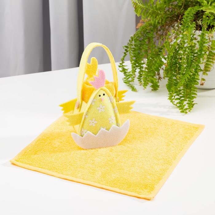 Полотенце в корзинке Экономь и Я "Жёлтый цыпленок" цв.желтый. 30х30 см, 100% хл, 340 гр/м2
Полотенце в корзинке Экономь и Я "Жёлтый цыпленок" цв.желтый. 30х30 см, 100% хл, 340 гр/м2