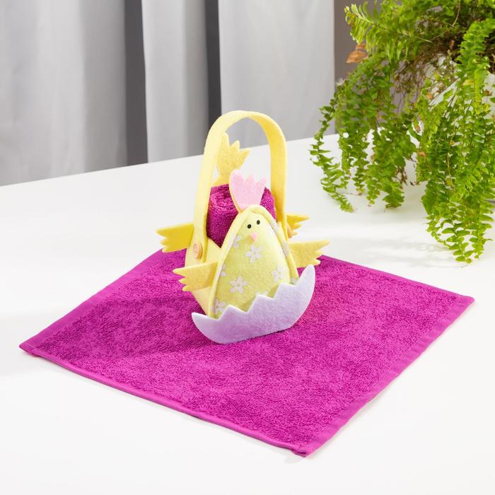 Полотенце в корзинке Экономь и Я "Жёлтый цыпленок" цв.фуксия. 30х30 см, 100% хл, 340 гр/м2
Полотенце в корзинке Экономь и Я "Жёлтый цыпленок" цв.фуксия. 30х30 см, 100% хл, 340 гр/м2